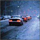 Photo of cars on snowy road
