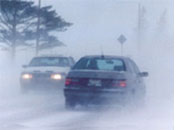 Photo of cars in snowstorm