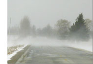Photo of blowing snow