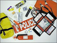 Photo of winter survival kit contents